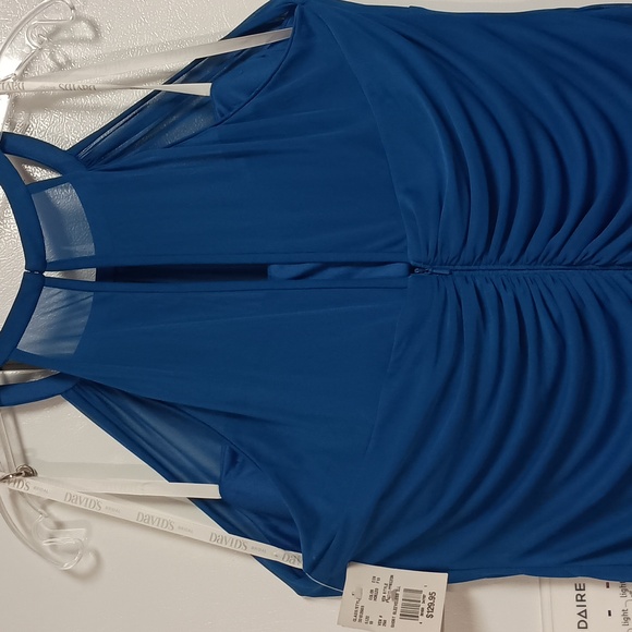 David's Bridal Horizon Blue sleeveless dress women's size 18 NWT - Picture 10 of 14